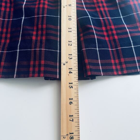 Parker Plaid Pleated Skirt Small VINTAGE Blue Red School Girl Preppy Blokecore - Picture 4 of 6